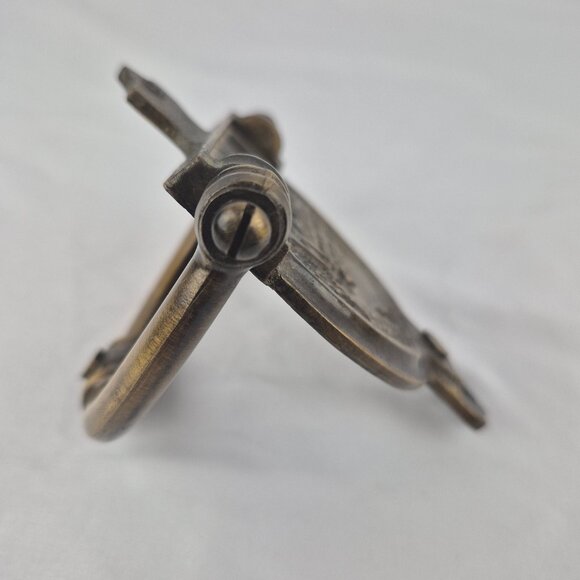 Vintage Brass Door Knocker Christian Theme Welcome in the Name of CHRIST  80's - Picture 15 of 16